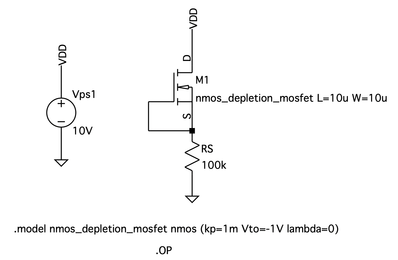 Model pmos_depletion_mosfet